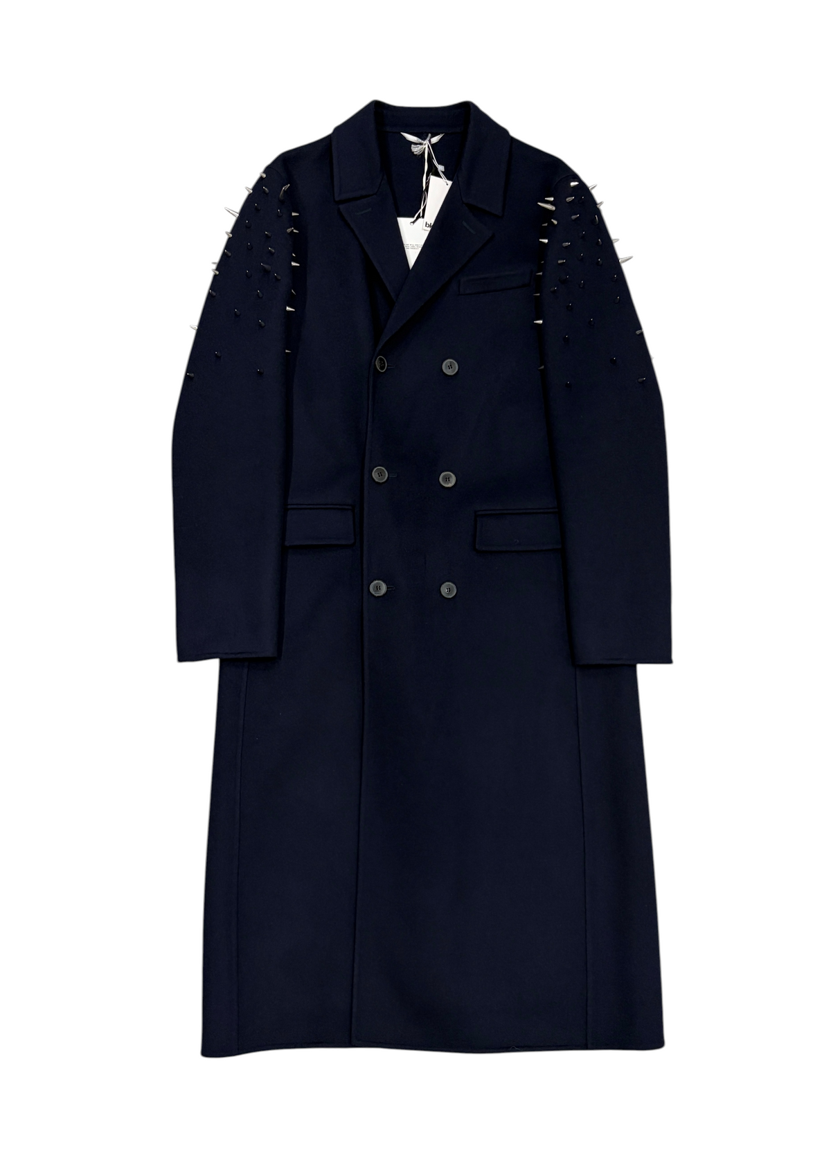 VALENTINO FALL 18 SPIKED WOOL TRENCH COAT