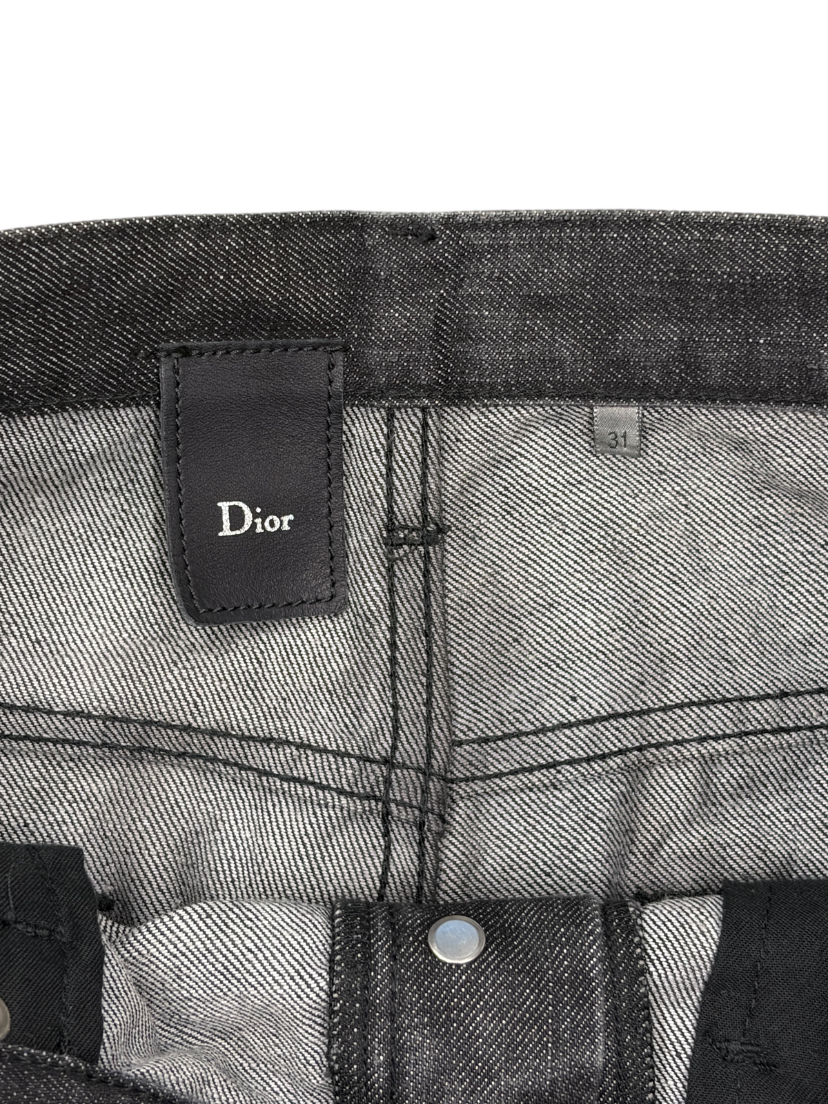 DIOR HOMME AW04 RAW BLACK DENIM JEANS