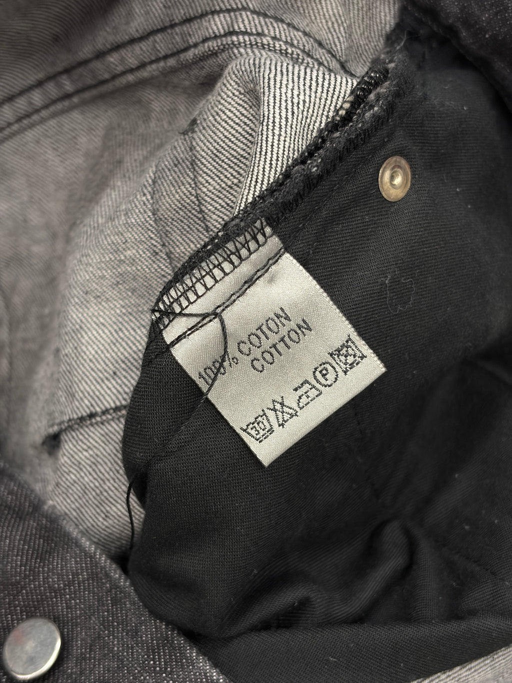 DIOR HOMME AW04 RAW BLACK DENIM JEANS