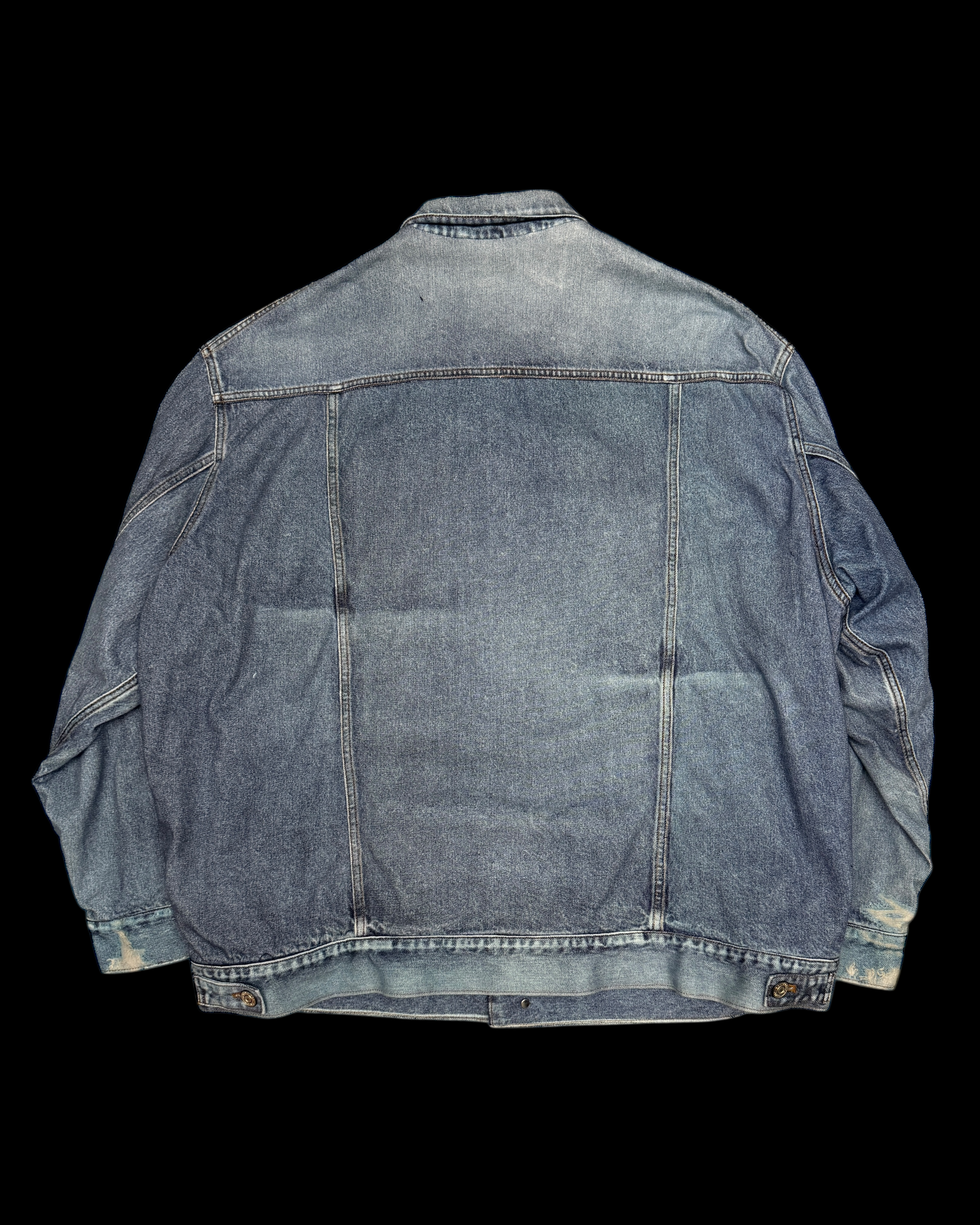 BALENCIAGA SS22 TROMPE L’OEIL DENIM JACKET