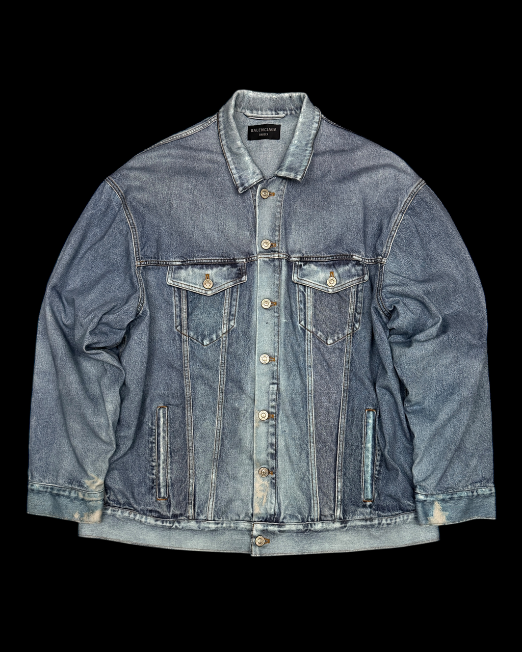 BALENCIAGA SS22 TROMPE L’OEIL DENIM JACKET